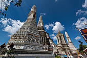 Bangkok Wat Arun - General view of the Phra prang complex. 